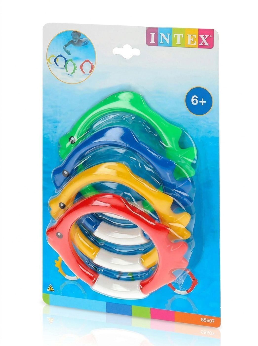 Juego De Piscina 4 Anillos de Pez Bajo el Agua Fish Rings-5