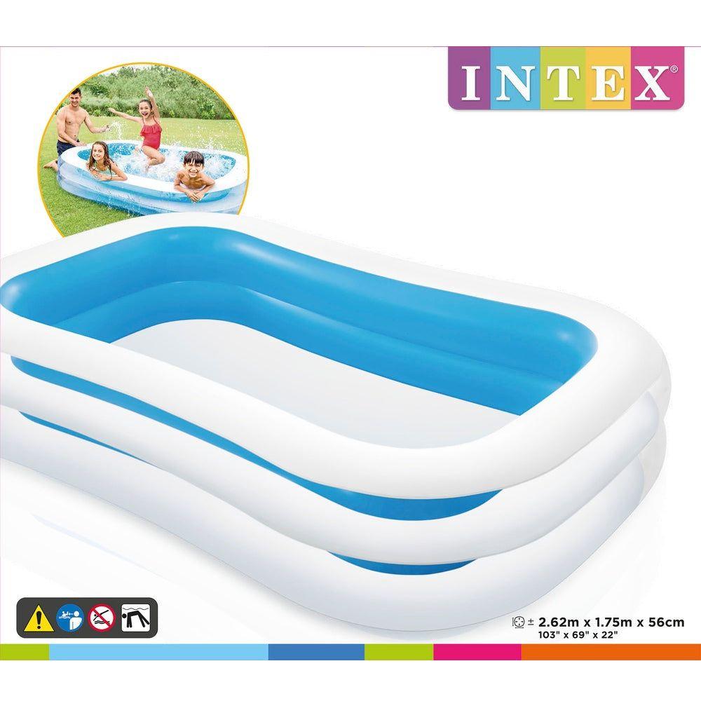 Piscina Familiar Inflable Rectangular INTEX, 262 x 175 x 56 cm, 770L-2