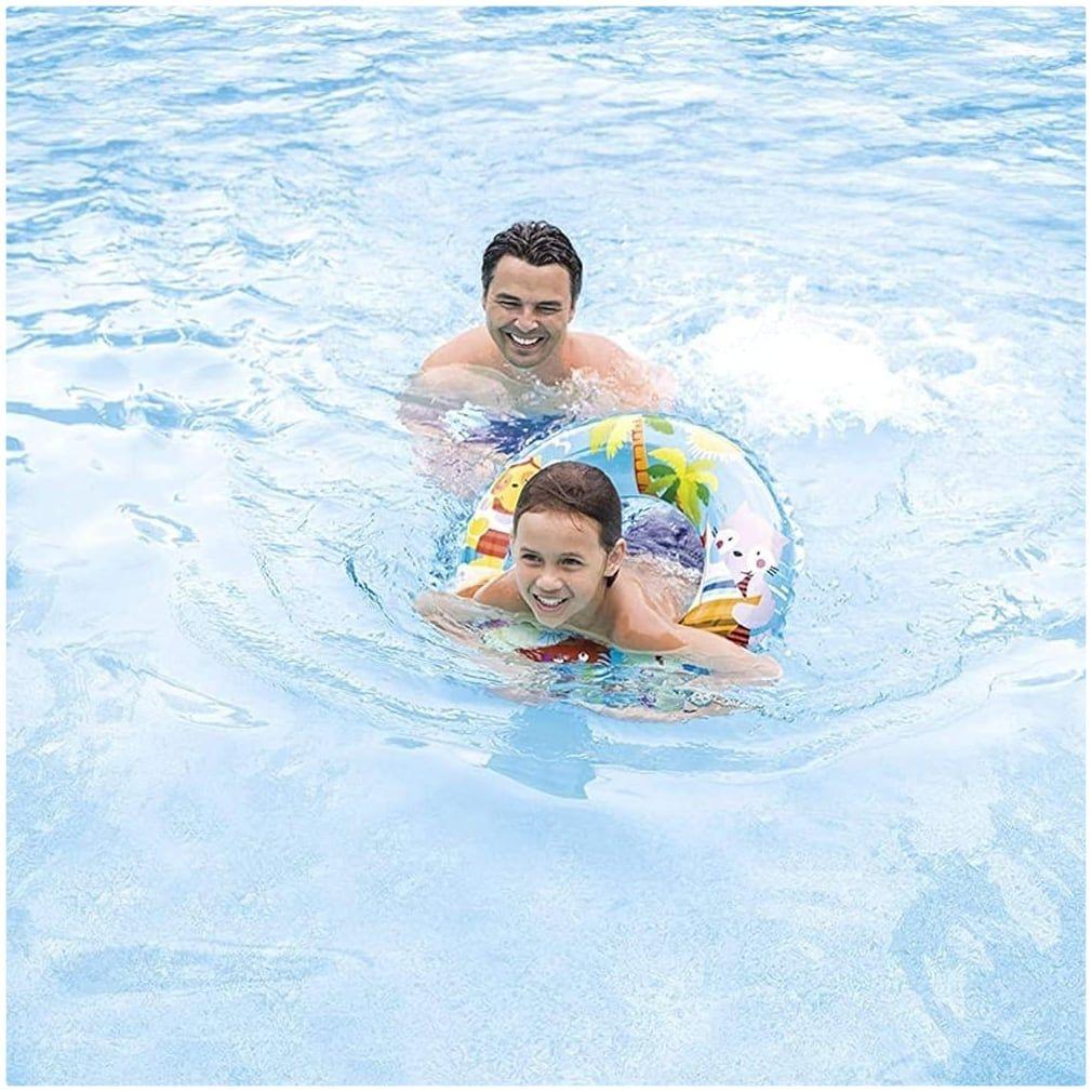 Flotador Inflable Anillo INTEX Transparent Ring 61 cm-4