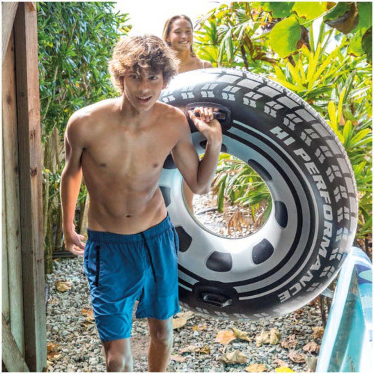 Flotador Inflable Anillo con Asas INTEX Giant Tire Tube 114 cm-1