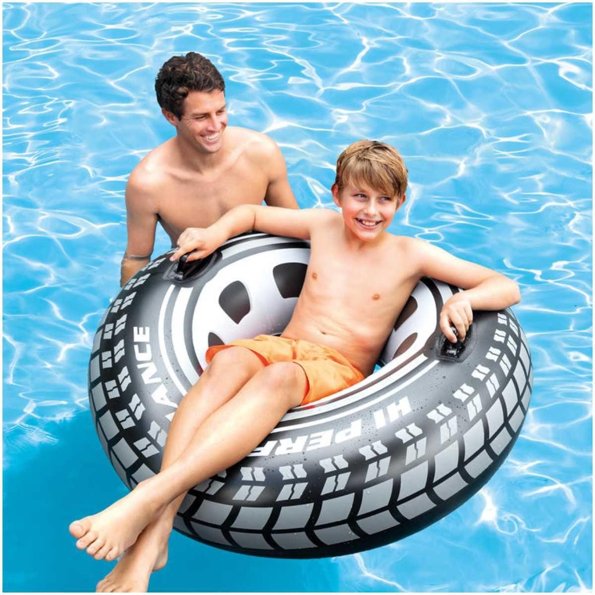 Flotador Inflable Anillo con Asas INTEX Giant Tire Tube 114 cm-3