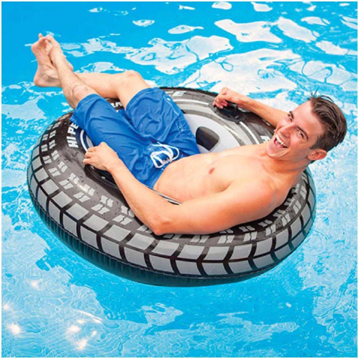 Flotador Inflable Anillo con Asas INTEX Giant Tire Tube 114 cm-4