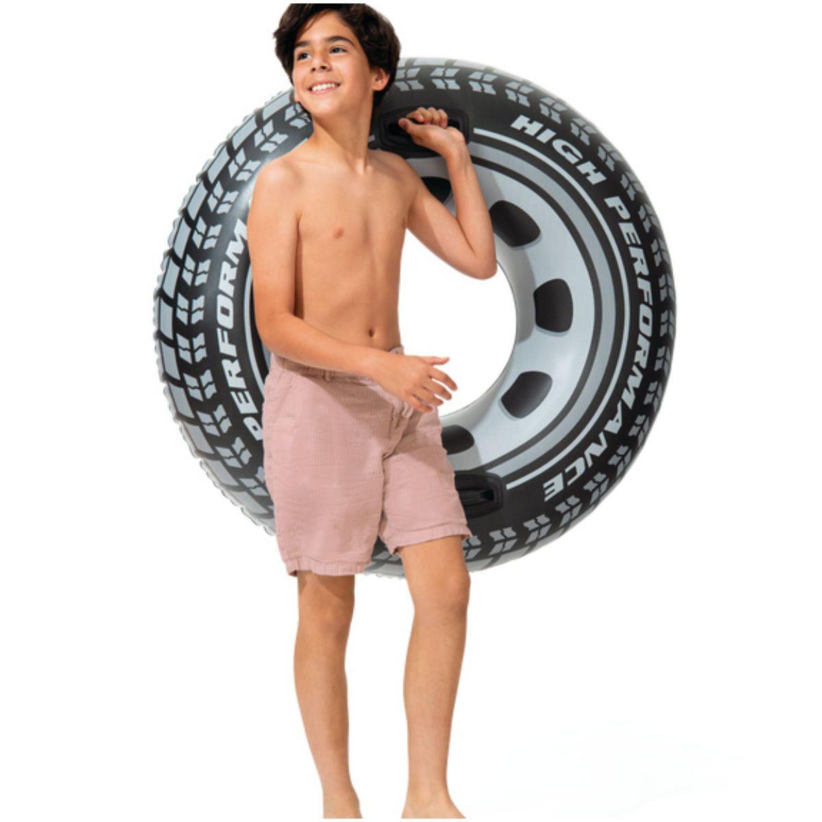 Flotador Inflable Anillo con Asas INTEX Giant Tire Tube 114 cm-5