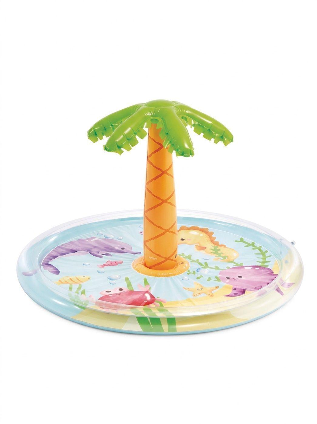 Piscina Inflable INTEX Spray Palmera con Rociador 173 X 104 cm, 166L-0