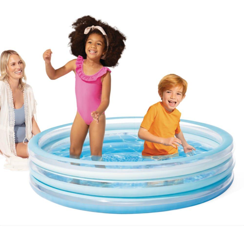 Piscina Infantil Inflable INTEX Blue Biss con Suelo Estampado 147 x 33 cm, 330L-2