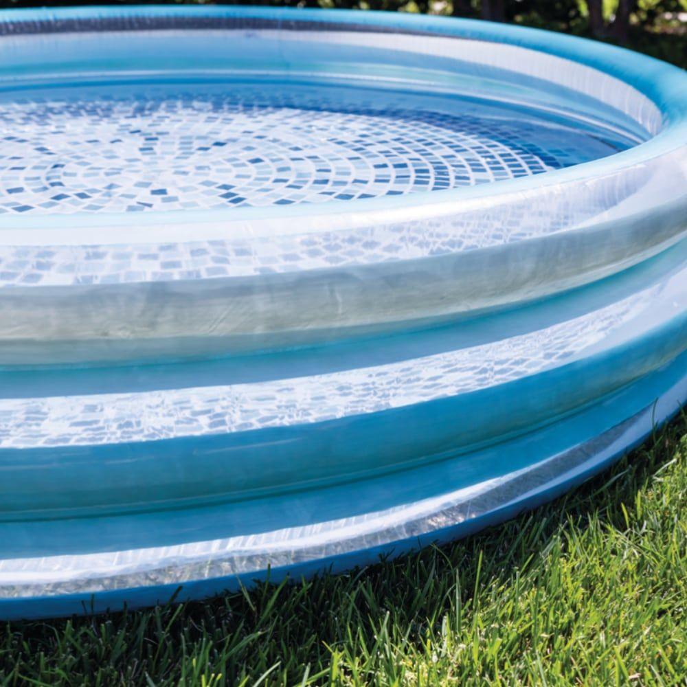 Piscina Infantil Inflable INTEX Blue Biss con Suelo Estampado 147 x 33 cm, 330L-5