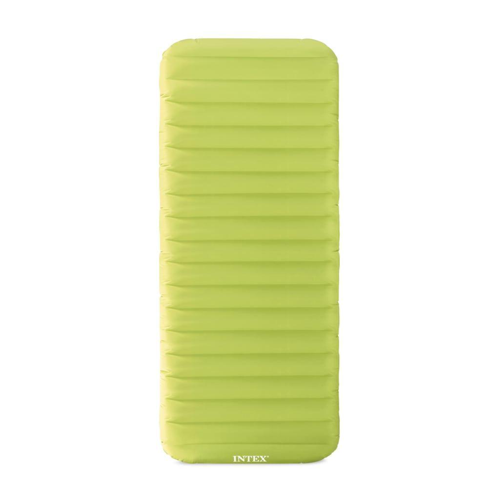 Colchón inflable individual TPU Camping Mat INTEX Truaire con Inflador Eléctrico-1