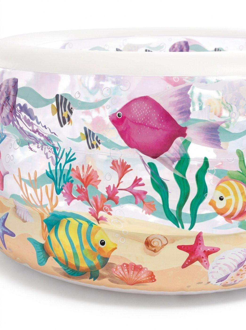 Piscina Inflable INTEX Fishy Fun con Piso Inflable 152 x 56 cm, 360L-4