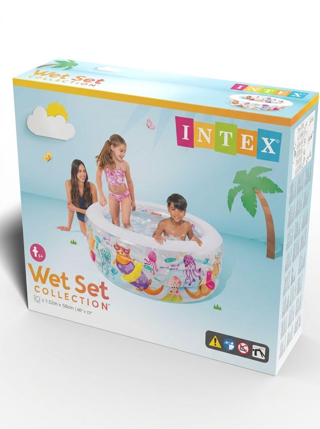 Piscina Inflable INTEX Fishy Fun con Piso Inflable 152 x 56 cm, 360L-5