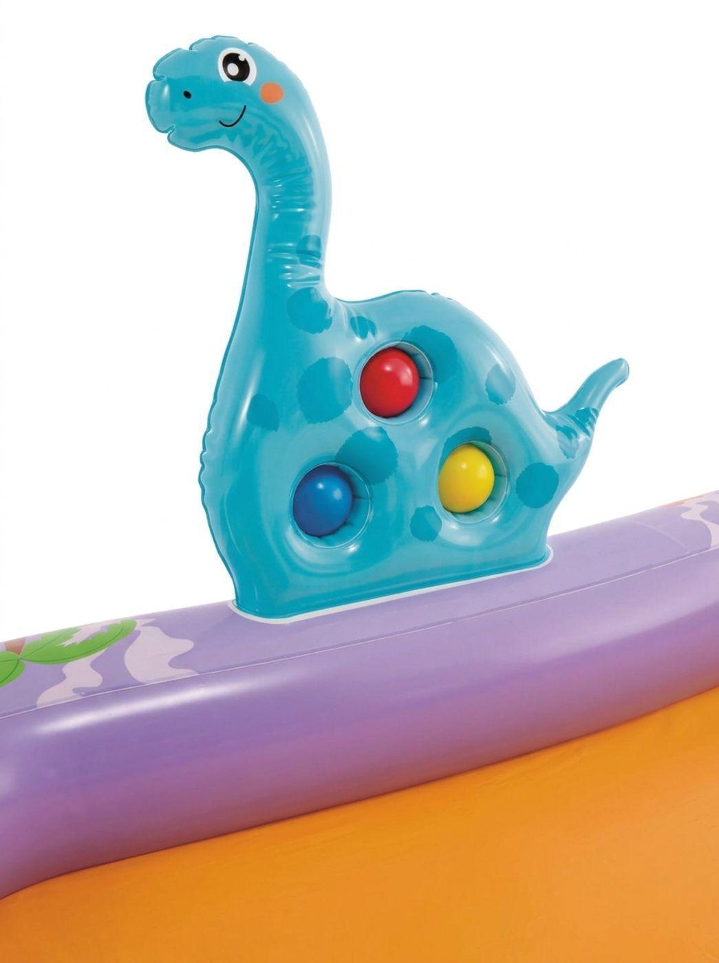 Piscina Centro de Juegos Acuático Inflable INTEX Dino Park con Tobogán-3