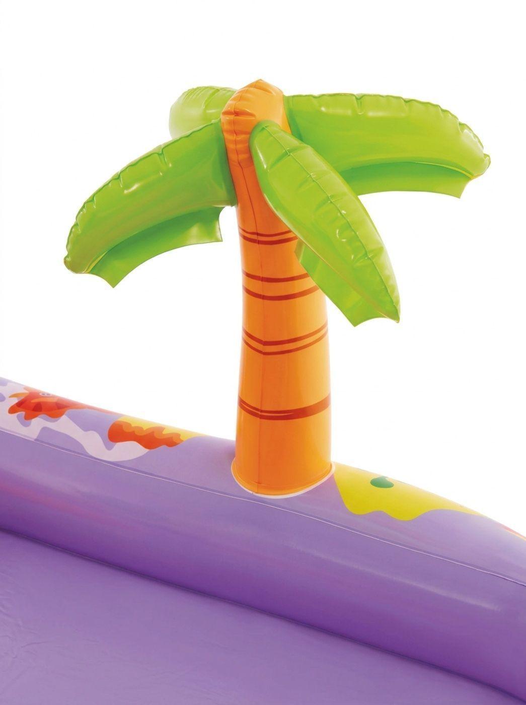 Piscina Centro de Juegos Acuático Inflable INTEX Dino Park con Tobogán-4