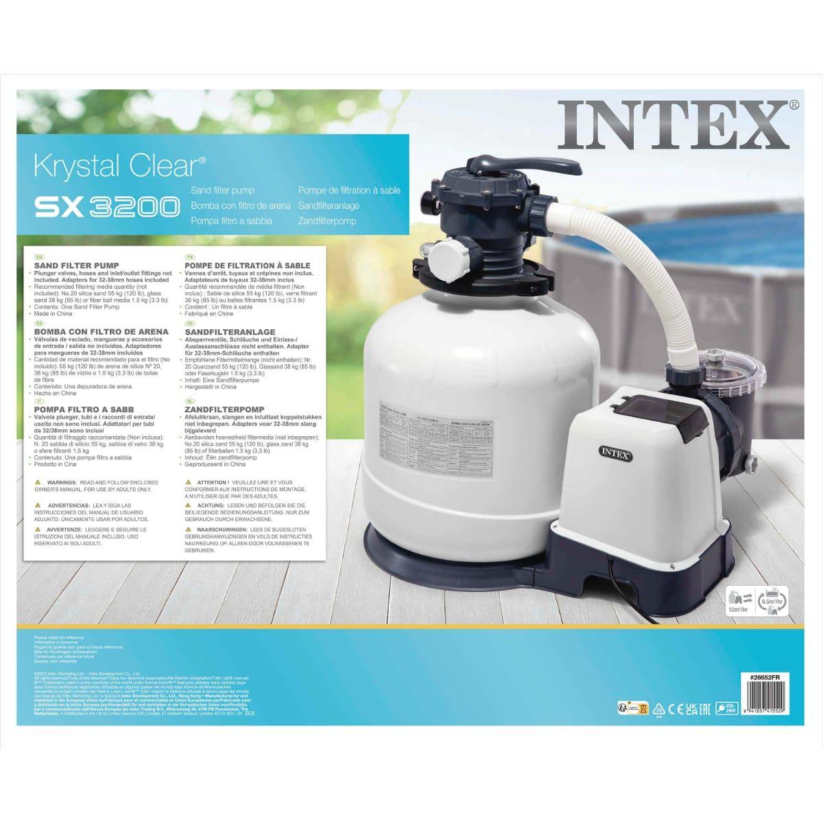 Filtro de Arena para Piscina INTEX 12.000 l/h 0.7HP SX3200-7