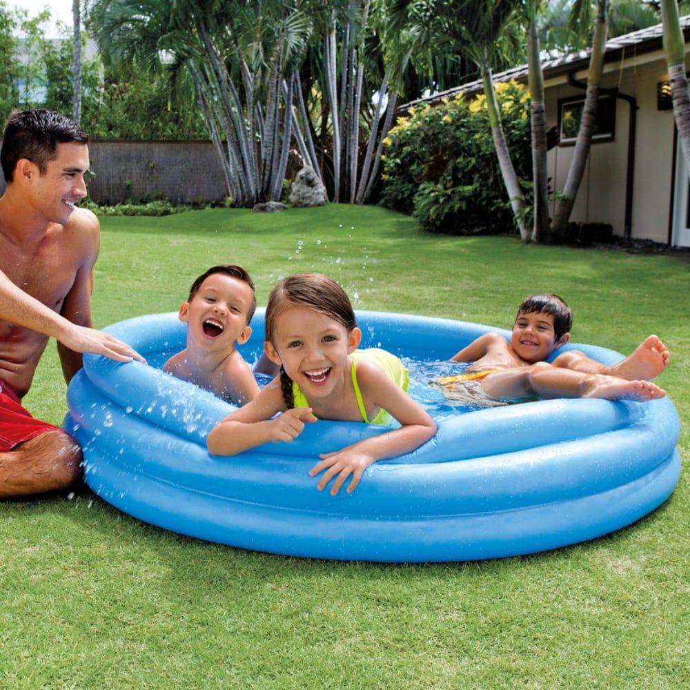 Piscina Inflable INTEX 3 Aros Azul  168 x 38 cm / 481 L-1