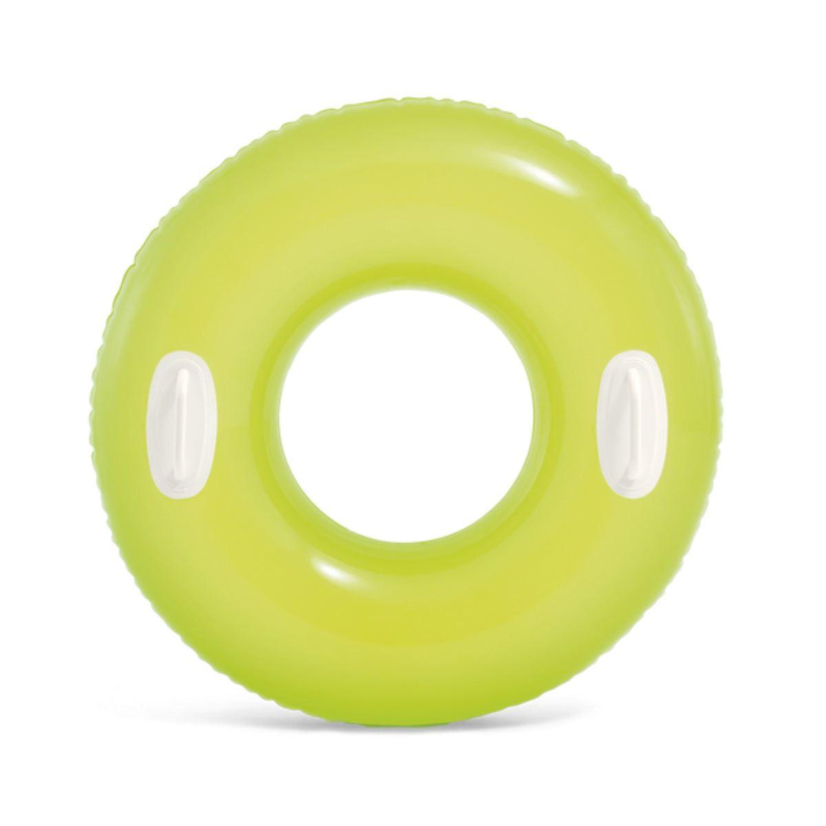 Flotador Inflable Anillo con Asas INTEX Colores Neón, 76cm-0
