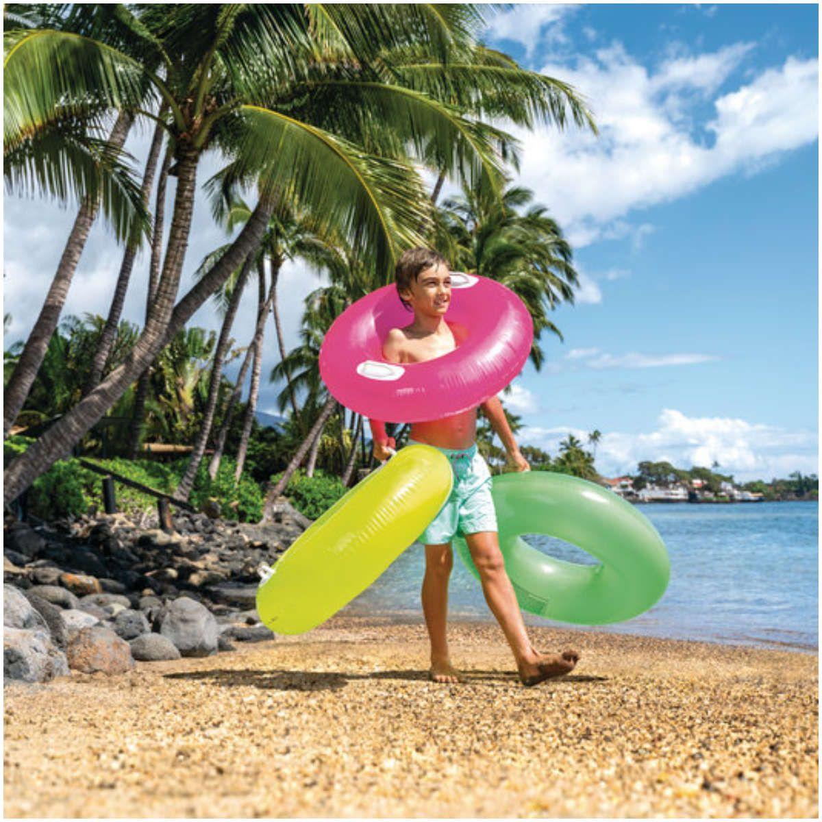 Flotador Inflable Anillo con Asas INTEX Colores Neón, 76cm-5
