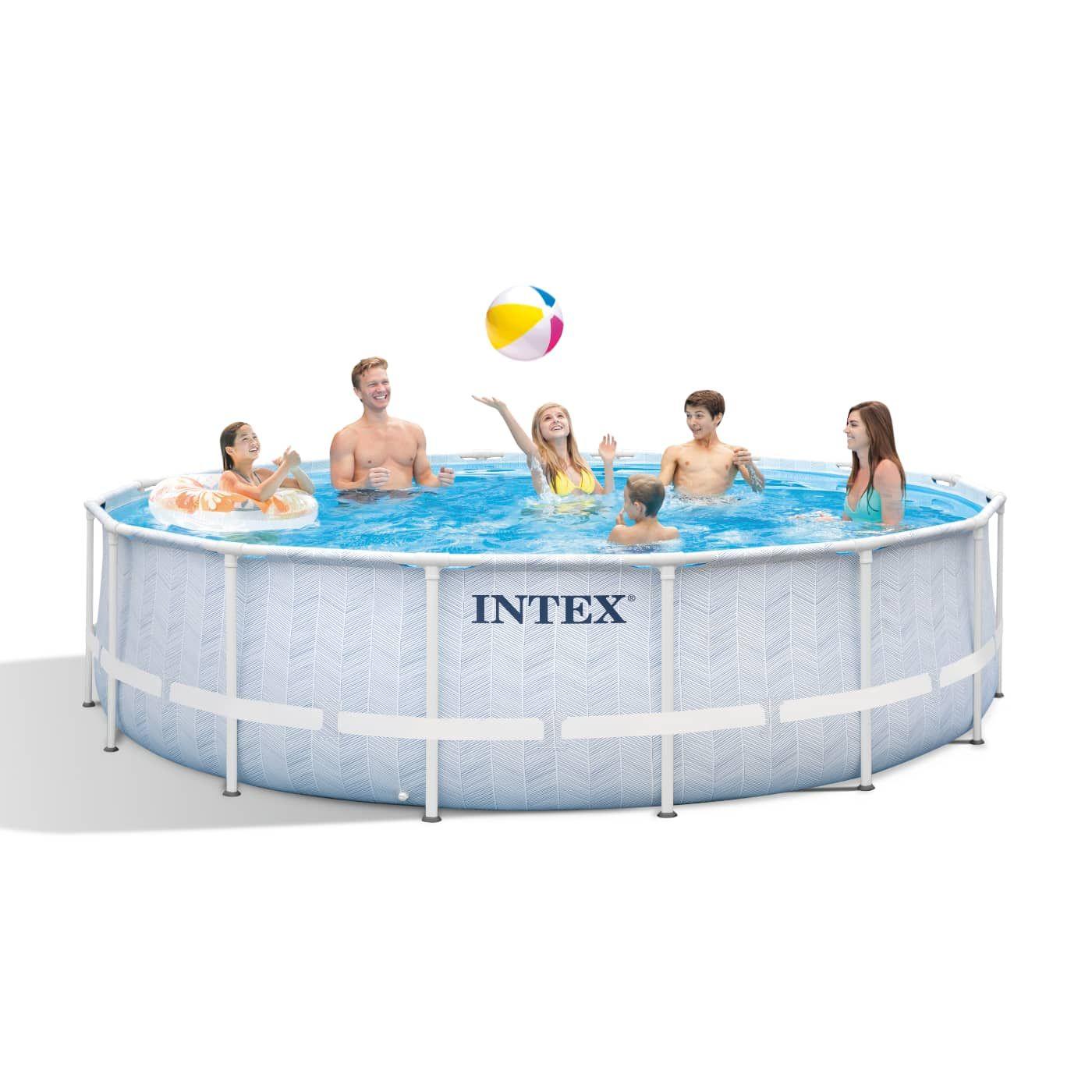 Piscina Estructural Redonda INTEX Prism Frame Chevron 488 x 122 cm, 19.156L-0