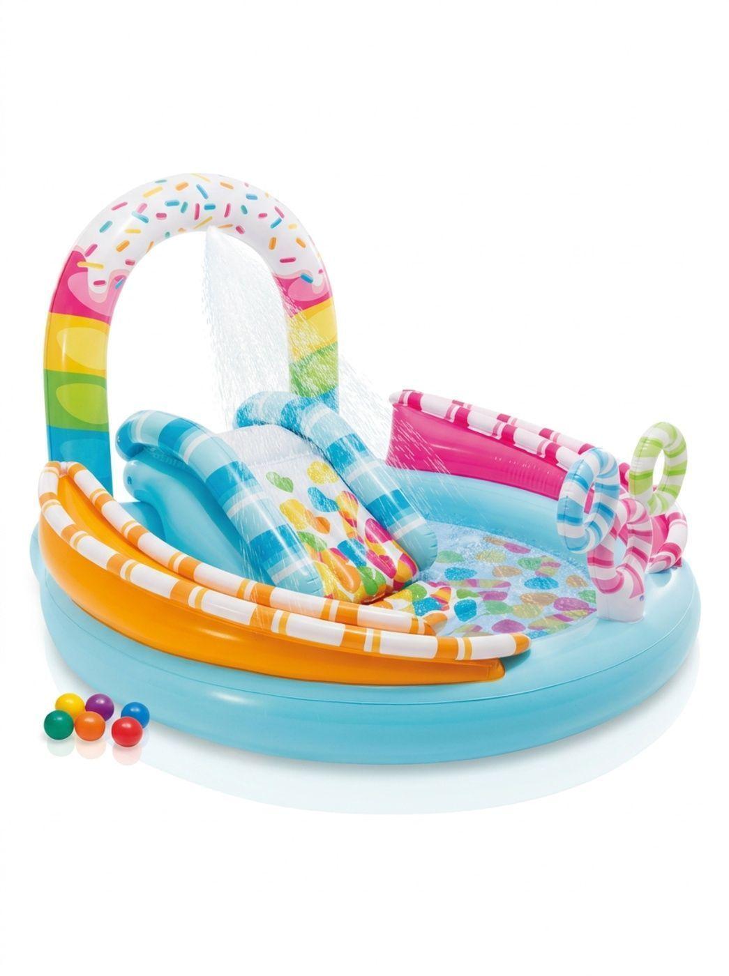 Piscina Centro de Juegos INTEX Candy Fun con Tobogán-0