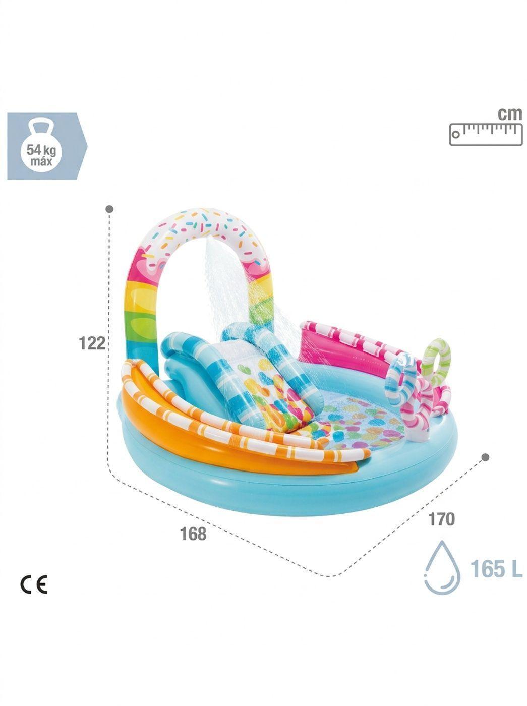 Piscina Centro de Juegos INTEX Candy Fun con Tobogán-3
