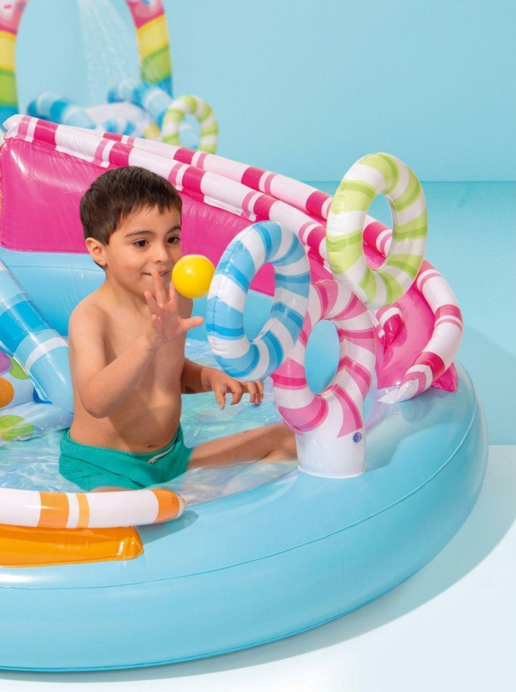 Piscina Centro de Juegos INTEX Candy Fun con Tobogán-4