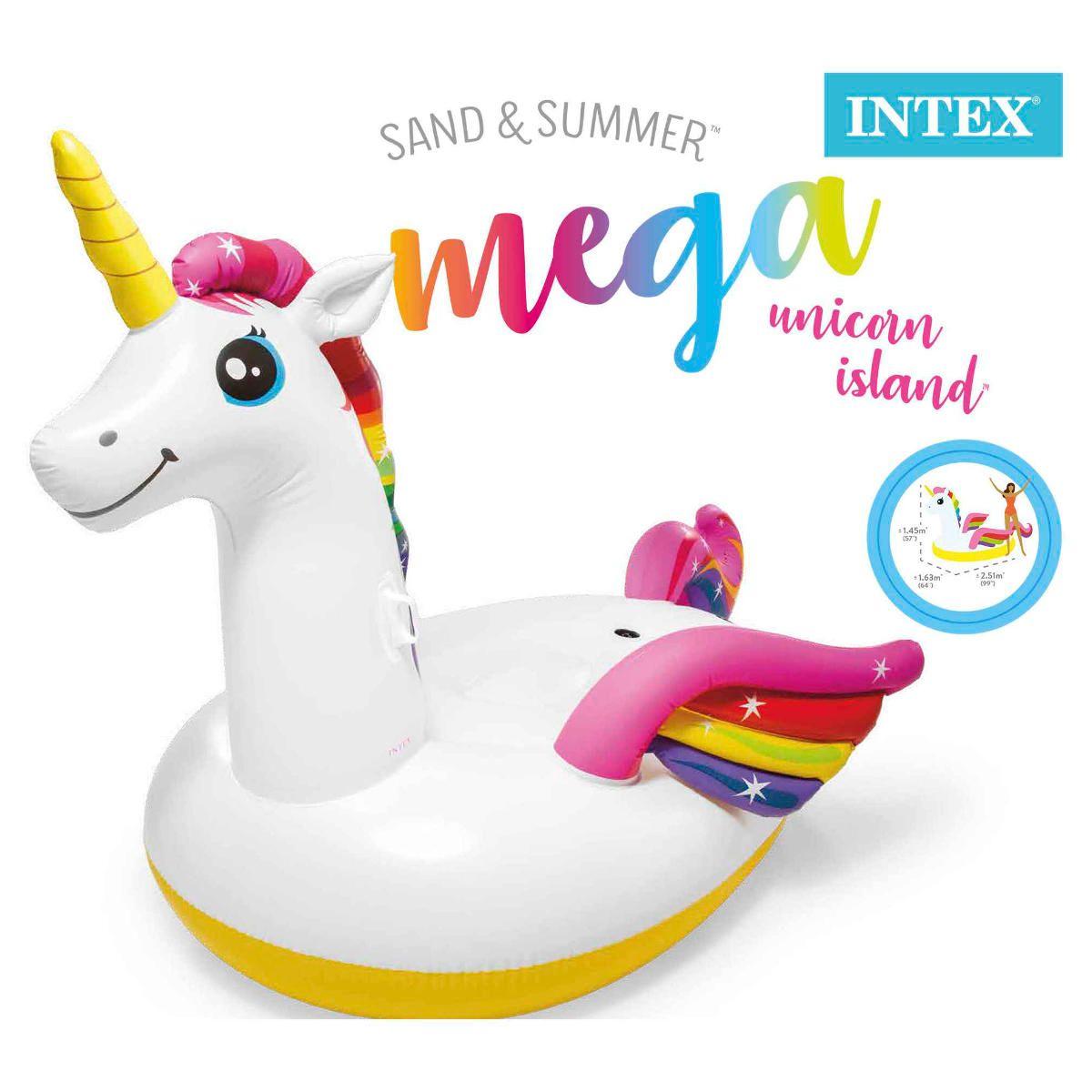 Flotador Inflable INTEX Mega Unicornio Island 163 x 251 x 145 cm-3
