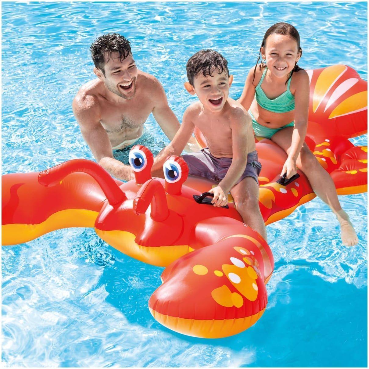 Flotador Gigante Montable con Asas INTEX Langosta 213x137 cm-2
