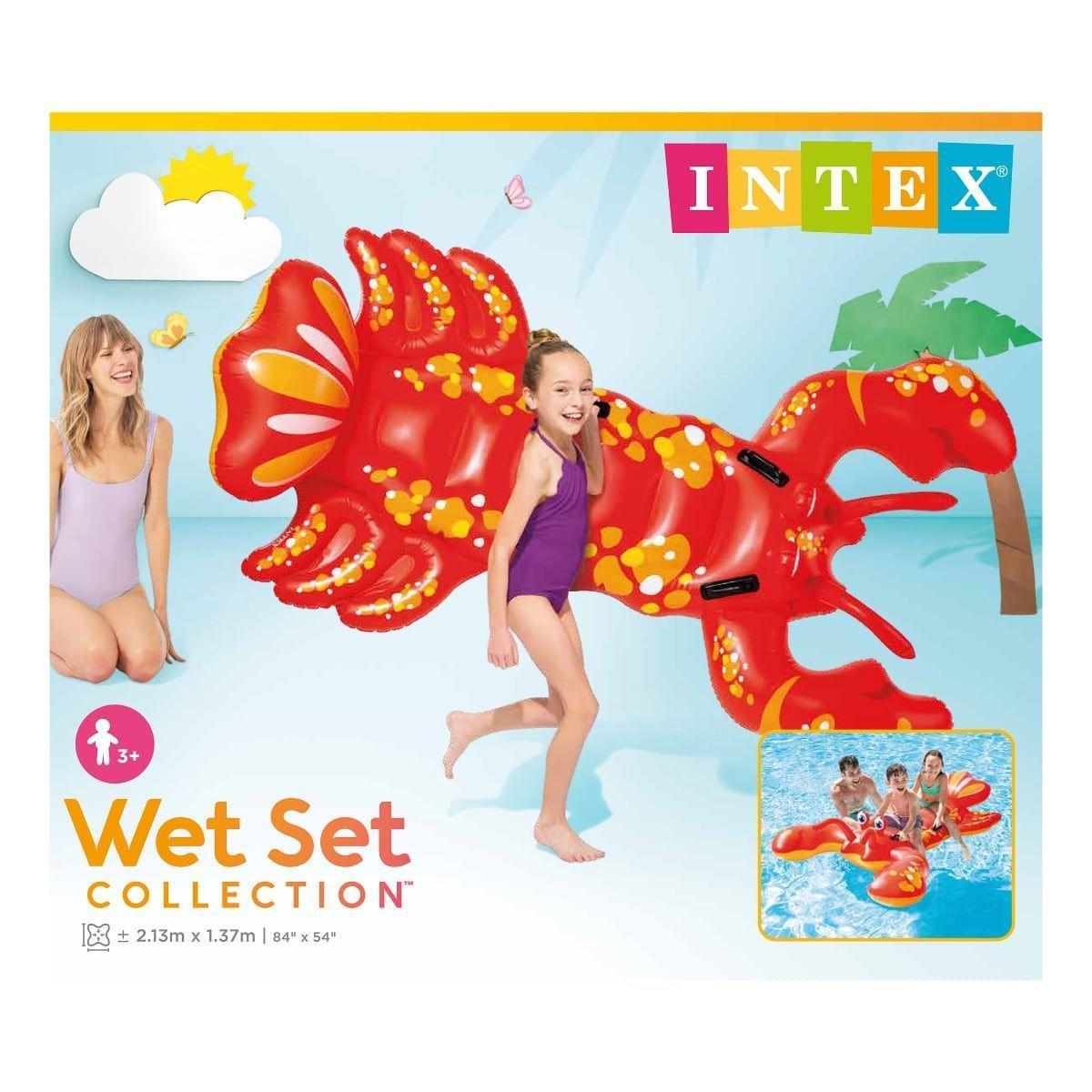 Flotador Gigante Montable con Asas INTEX Langosta 213x137 cm-4
