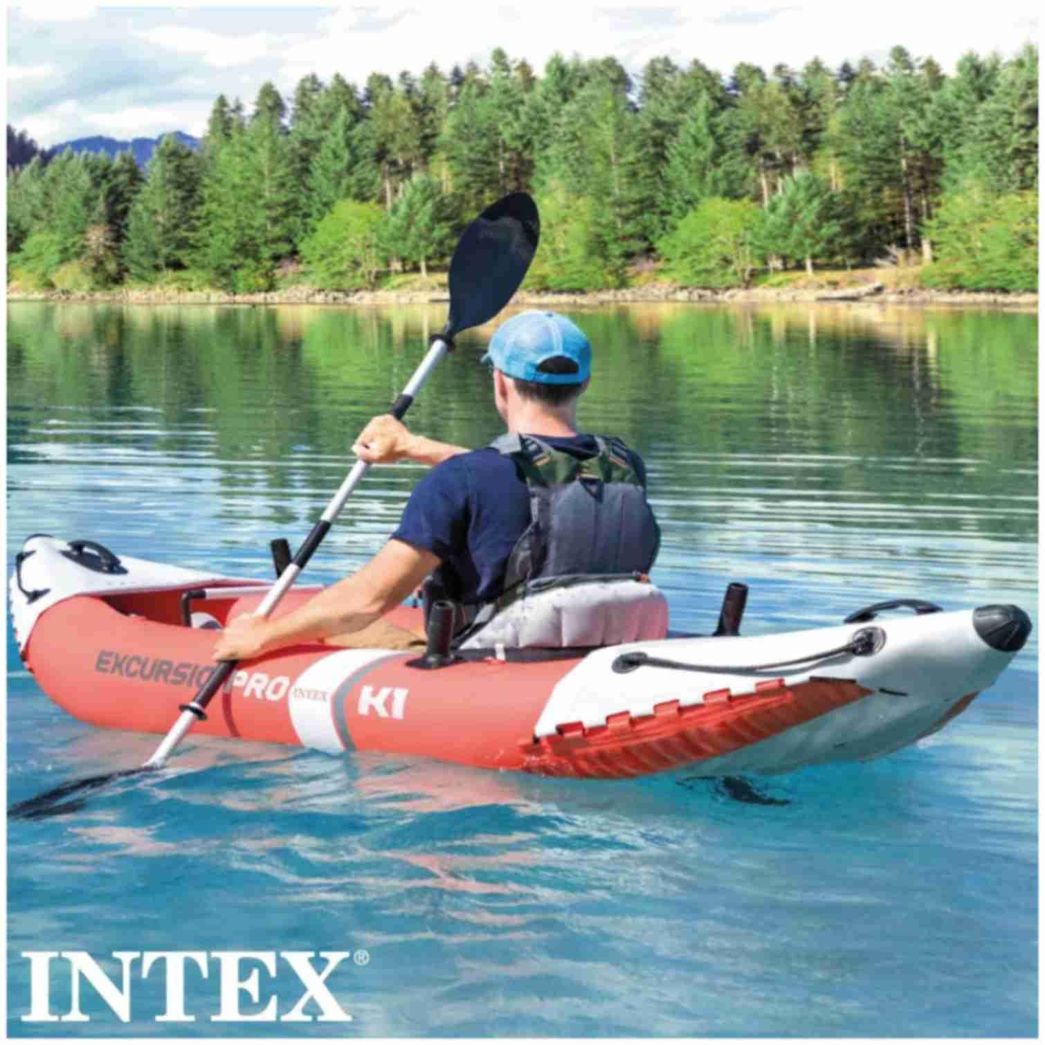 Kayak Inflable Individual INTEX Excursion Pro K1 para 1 Persona-1
