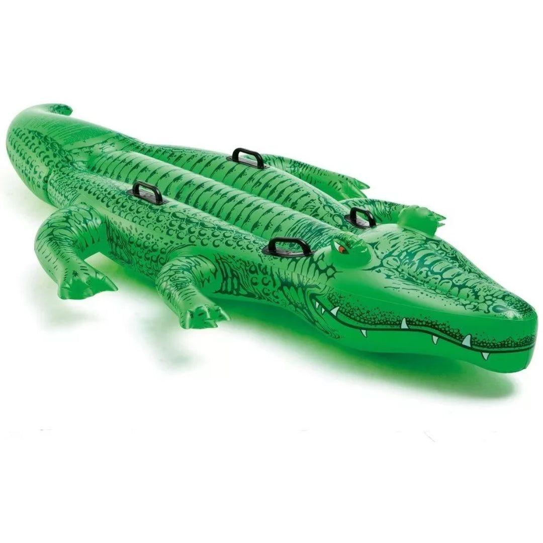 Flotador Inflable Montable INTEX Cocodrilo con 4 Asas, 203 X 114 Cm-0