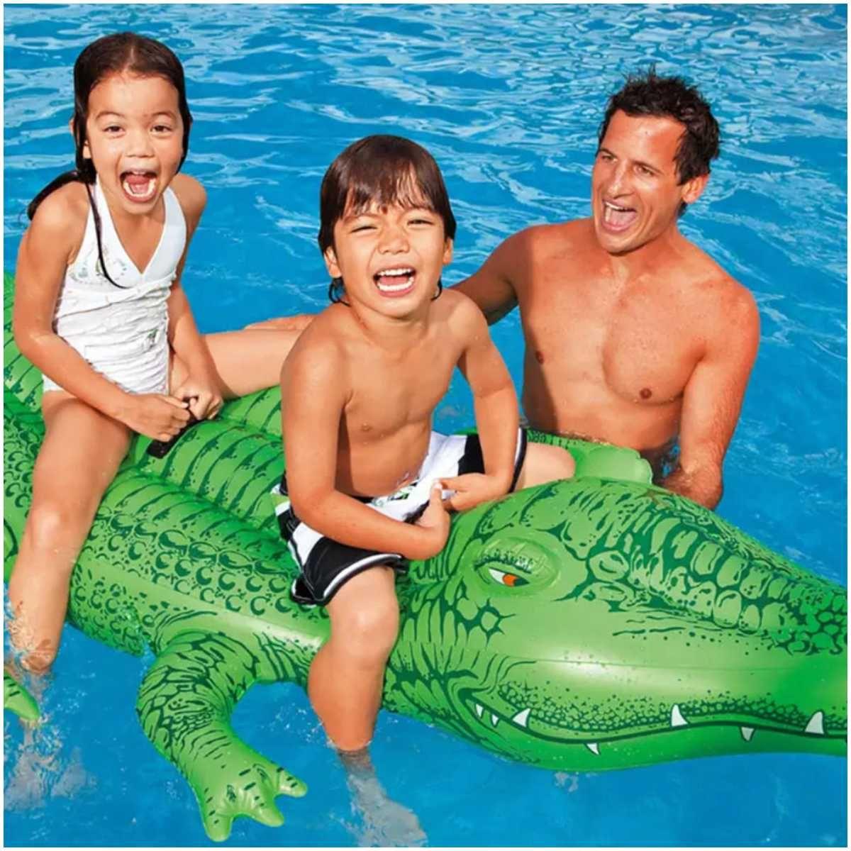 Flotador Inflable Montable INTEX Cocodrilo con 4 Asas, 203 X 114 Cm-4