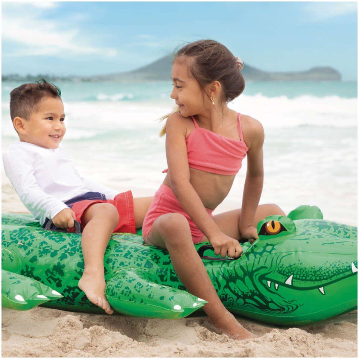 Flotador Inflable Montable INTEX Cocodrilo con 4 Asas, 203 X 114 Cm-8
