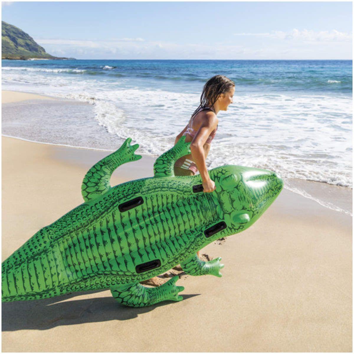 Flotador Inflable Montable INTEX Cocodrilo con 4 Asas, 203 X 114 Cm-9