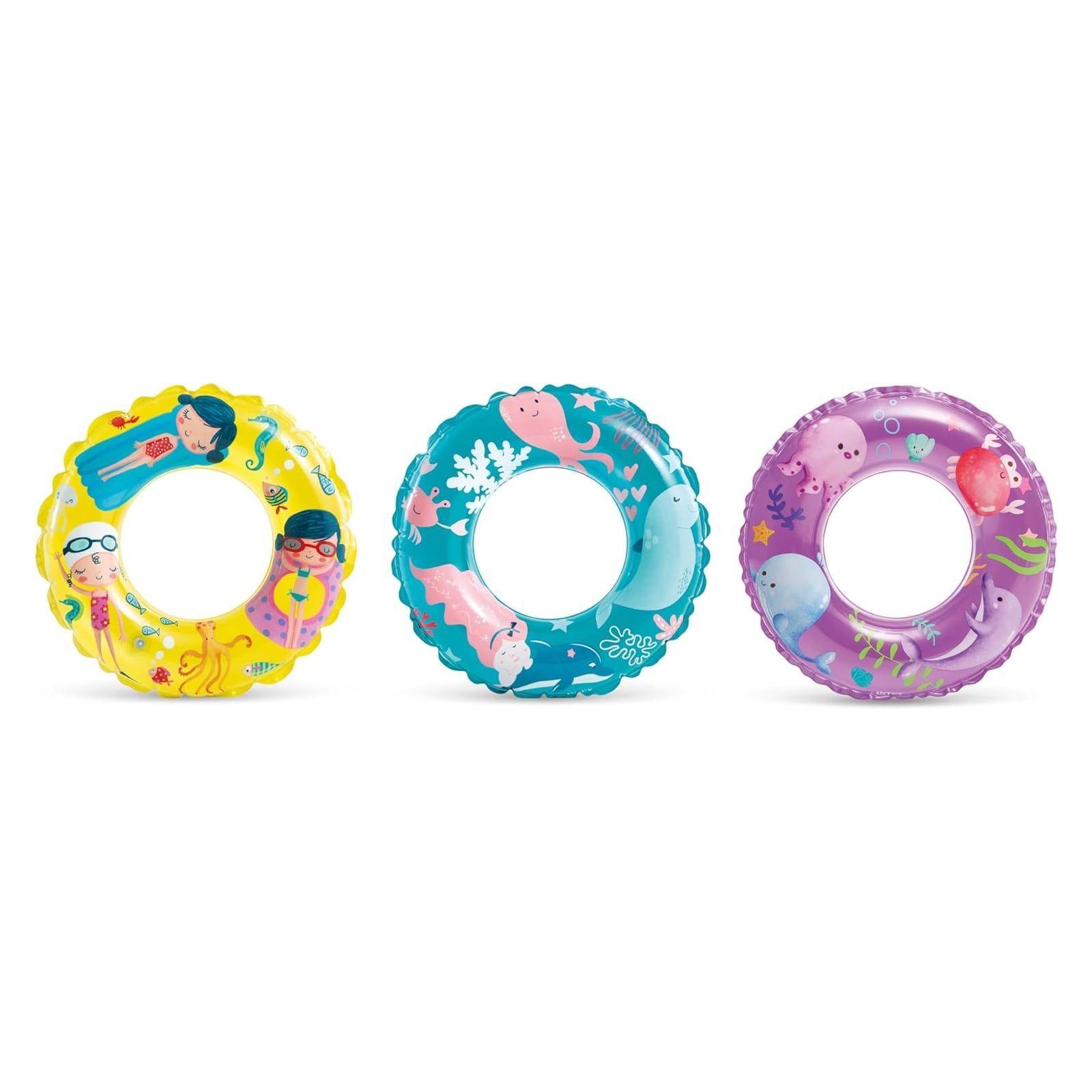 Flotador Inflable Anillo INTEX Transparent Ring 61 cm-1