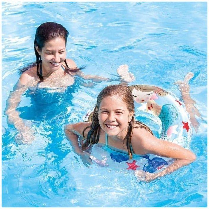Flotador Inflable Anillo INTEX Transparent Ring 61 cm-2