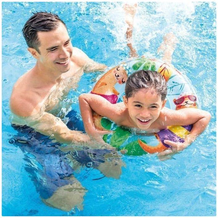 Flotador Inflable Anillo INTEX Transparent Ring 61 cm-3