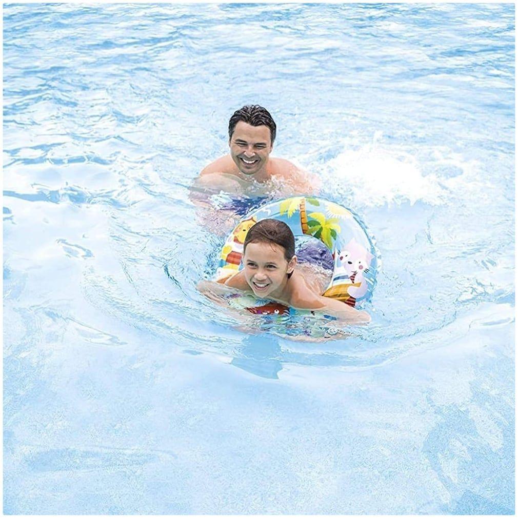 Flotador Inflable Anillo INTEX Transparent Ring 61 cm-4