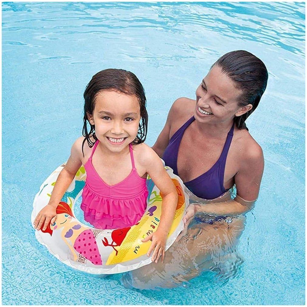 Flotador Inflable Anillo INTEX Transparent Ring 61 cm-6