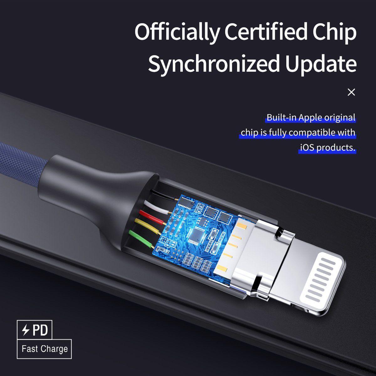 Cable Para iPhone USB C a Lightning Certificado Rock-3