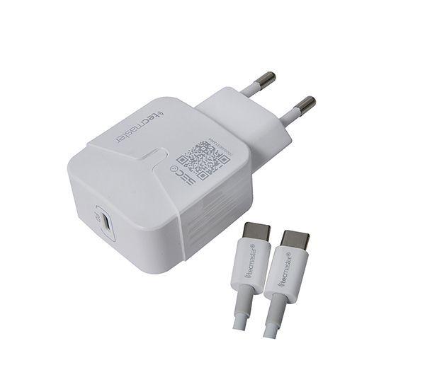 Cargador de Pared Carga Rapida PD 18W Con Cable USB C Tecmaster-0