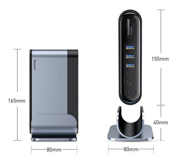 Hub Multipuertos 16 en 1 Working Station 100W Mac o Notebook Baseus-4