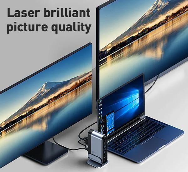 Hub Multipuertos 16 en 1 Working Station 100W Mac o Notebook Baseus-8