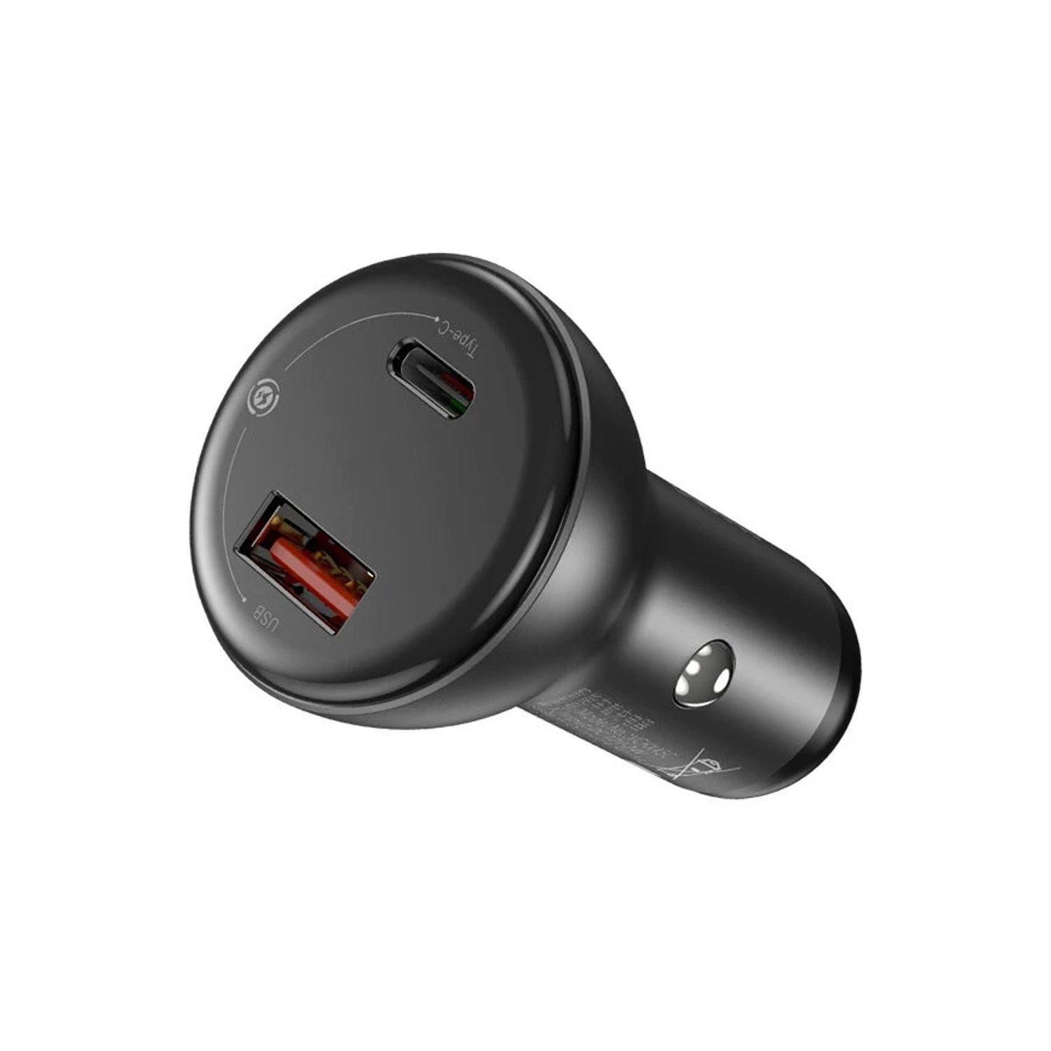 Cargador de Auto Digital PPS Dual QC 3.0 45 W + Cable USB C 60 W Baseus-2