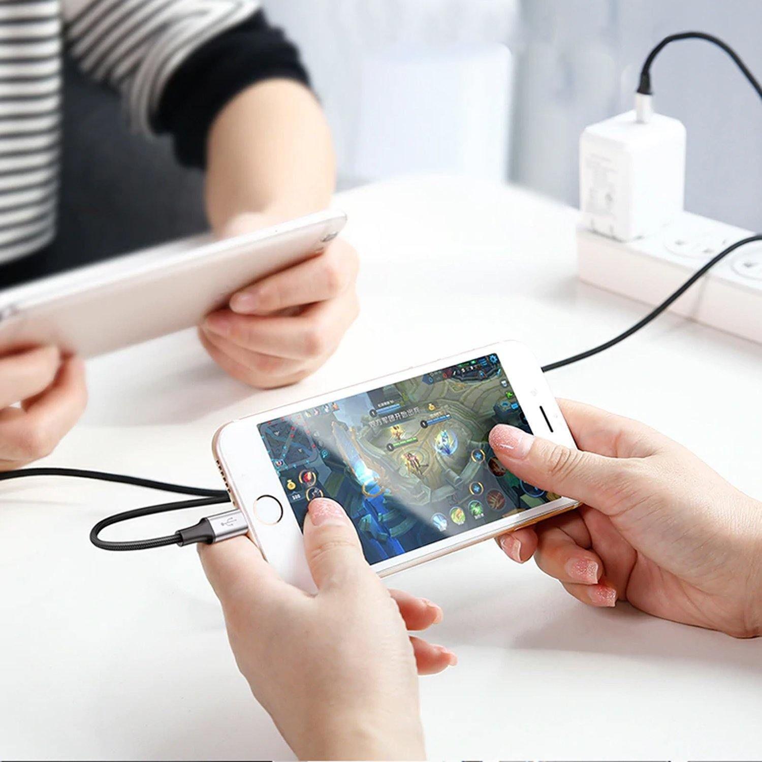 Cable de Carga USB C a Micro USB + Lightning + USB C 1.2 M Rapid Series Baseus-1