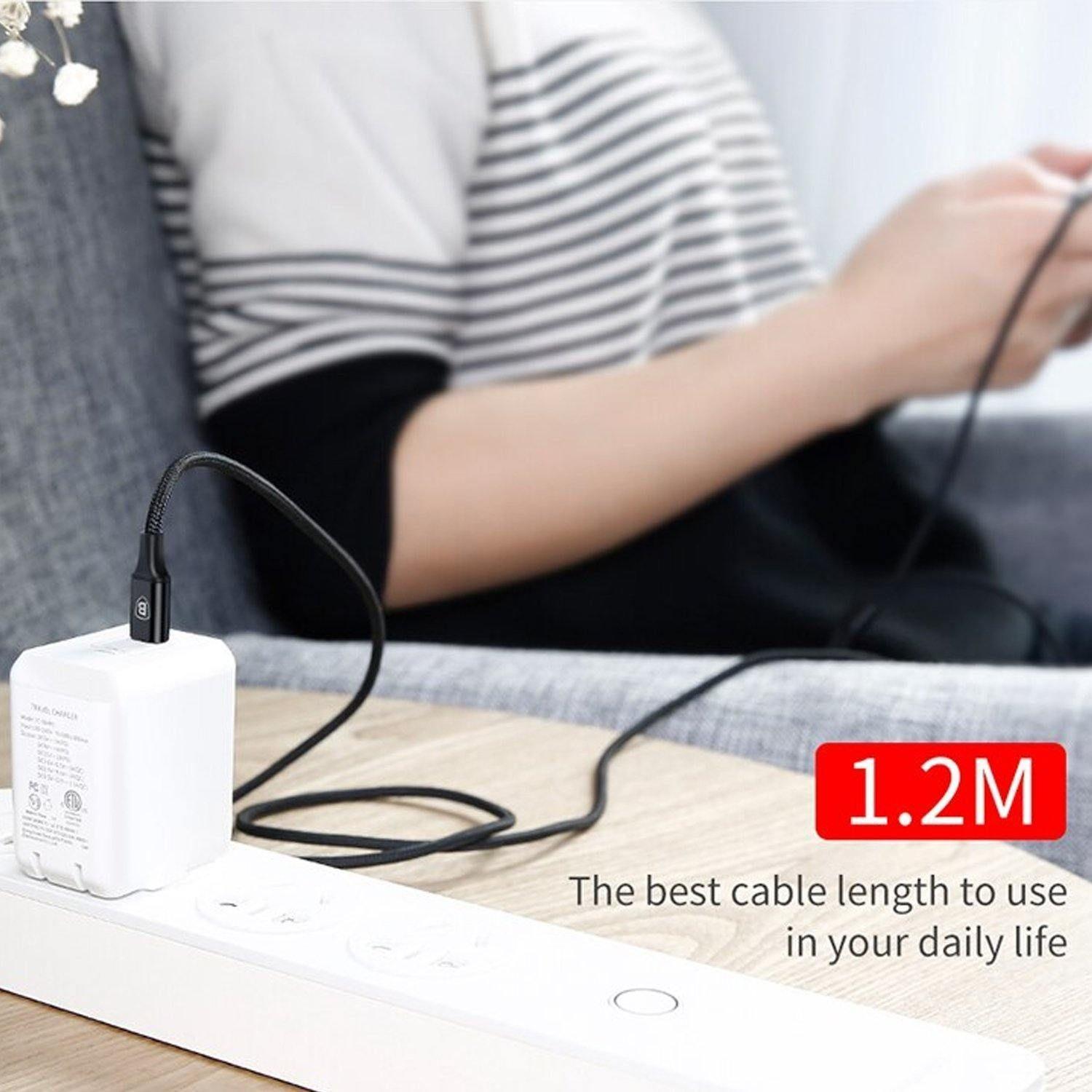 Cable de Carga USB C a Micro USB + Lightning + USB C 1.2 M Rapid Series Baseus-5