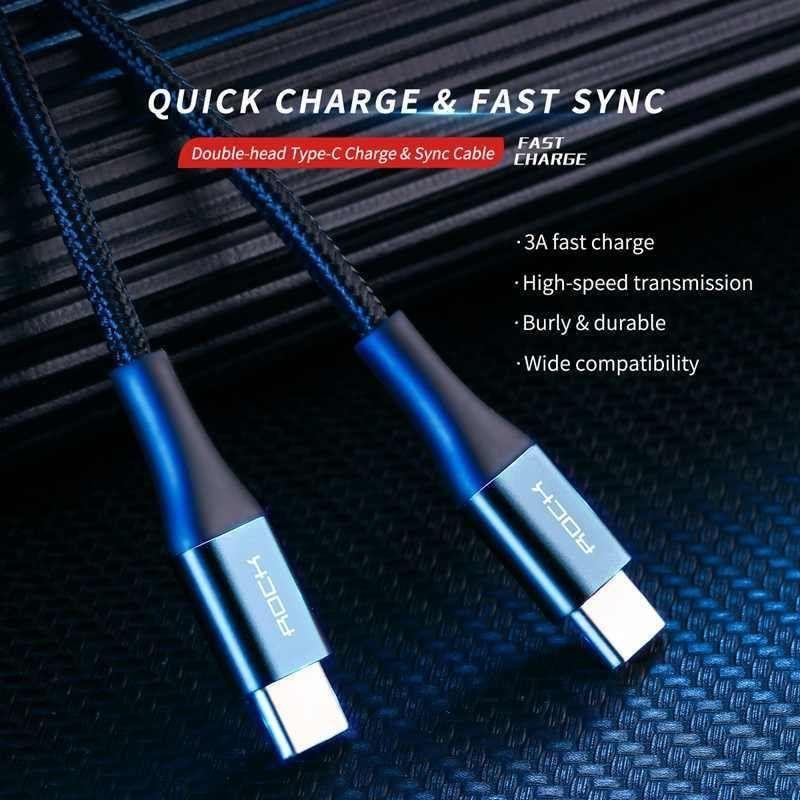 Cable de Carga Rapida y Datos USB C a USB C 3Amp 3 M Baseus-3