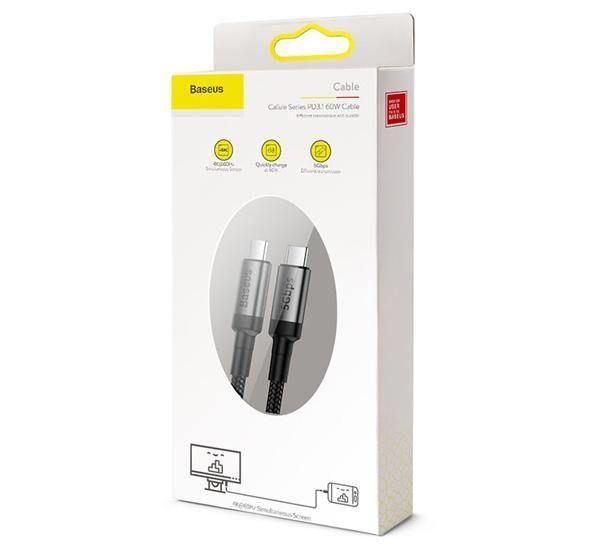 Cable de Carga Tipo C a Tipo C PD 20V 3.1A 60W Reforzado Baseus-6