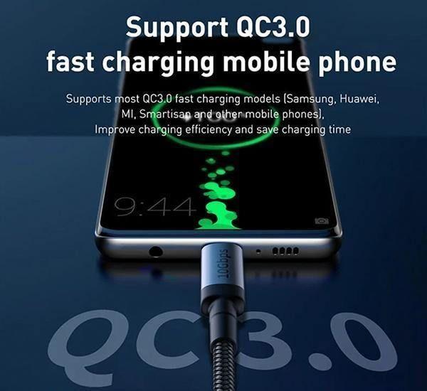 Cable de Carga Tipo C a Tipo C PD 20V 3.1A 60W Reforzado Baseus-4