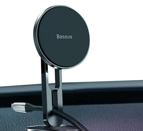 Soporte Magnético Auto Hollow 360° Con Porta Cable Baseus-3