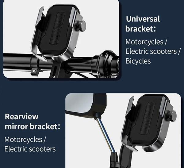 Soporte Para Moto Bicicleta Y Scooter 67mm a 80mm Baseus-4