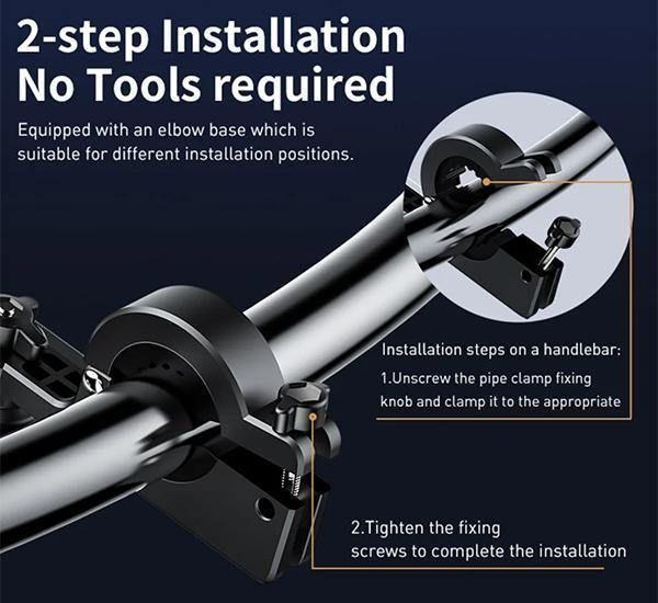 Soporte Para Moto Bicicleta Y Scooter 67mm a 80mm Baseus-5