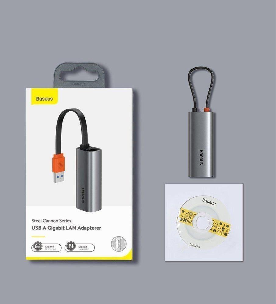 Adaptador USB A y USB C Gigabit RJ45 Steel Cannon Baseus-9